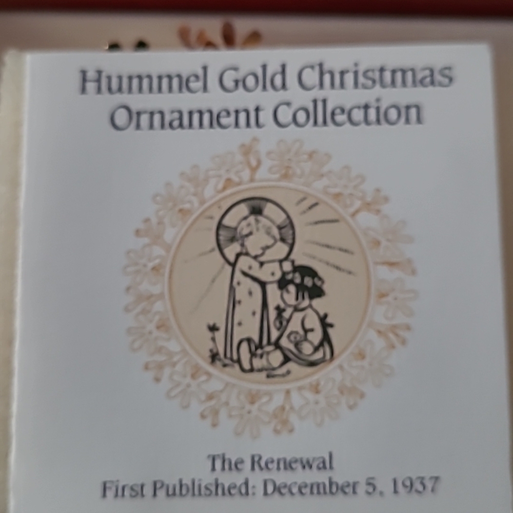 Vintage 1988 Hummel 24kt  Gold  finish Christmas ornaments collection Bundled 4 - Picture 6 of 10